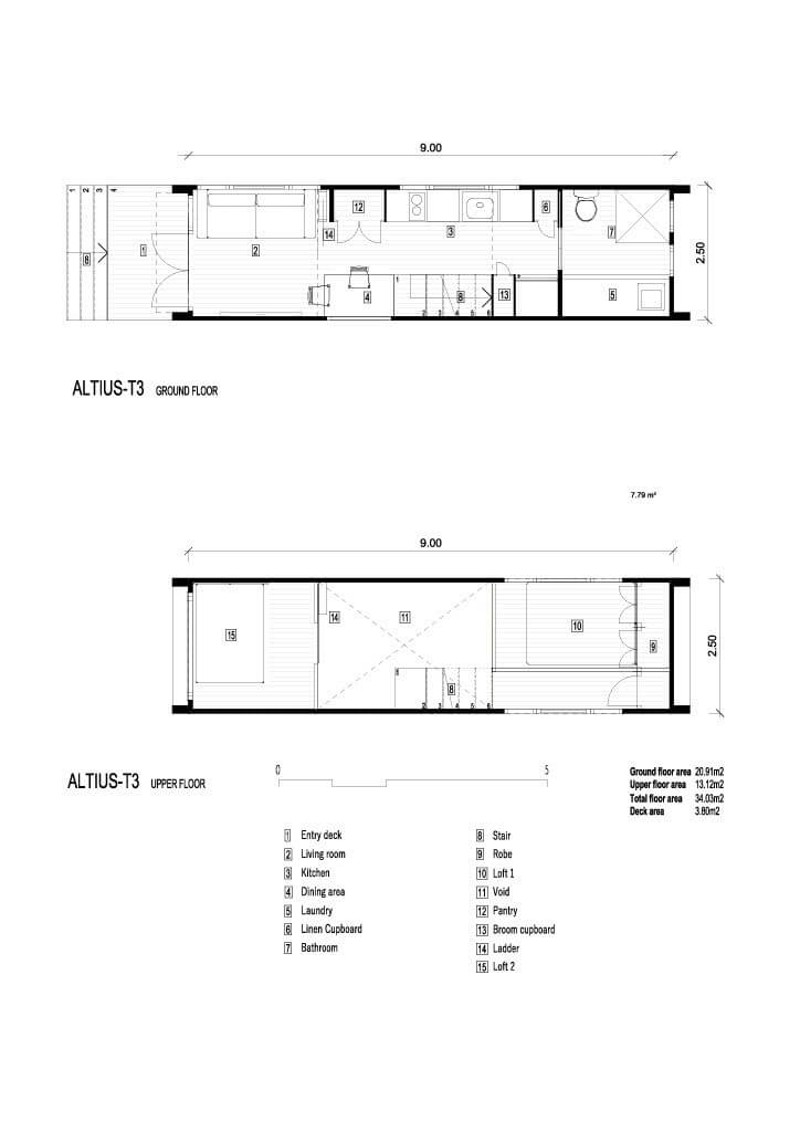 Altius T3 Tiny Home by Aspect Z floorplan